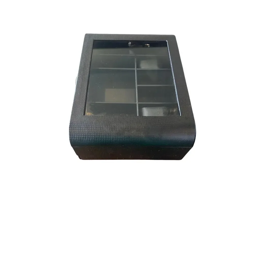 Homde Black Watch Jewelry Tie Display Case w/ Drawer 13x9.5x6